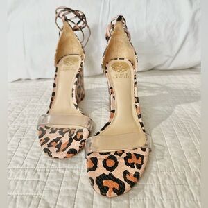 Vince Camuto Leopard Print Wedges